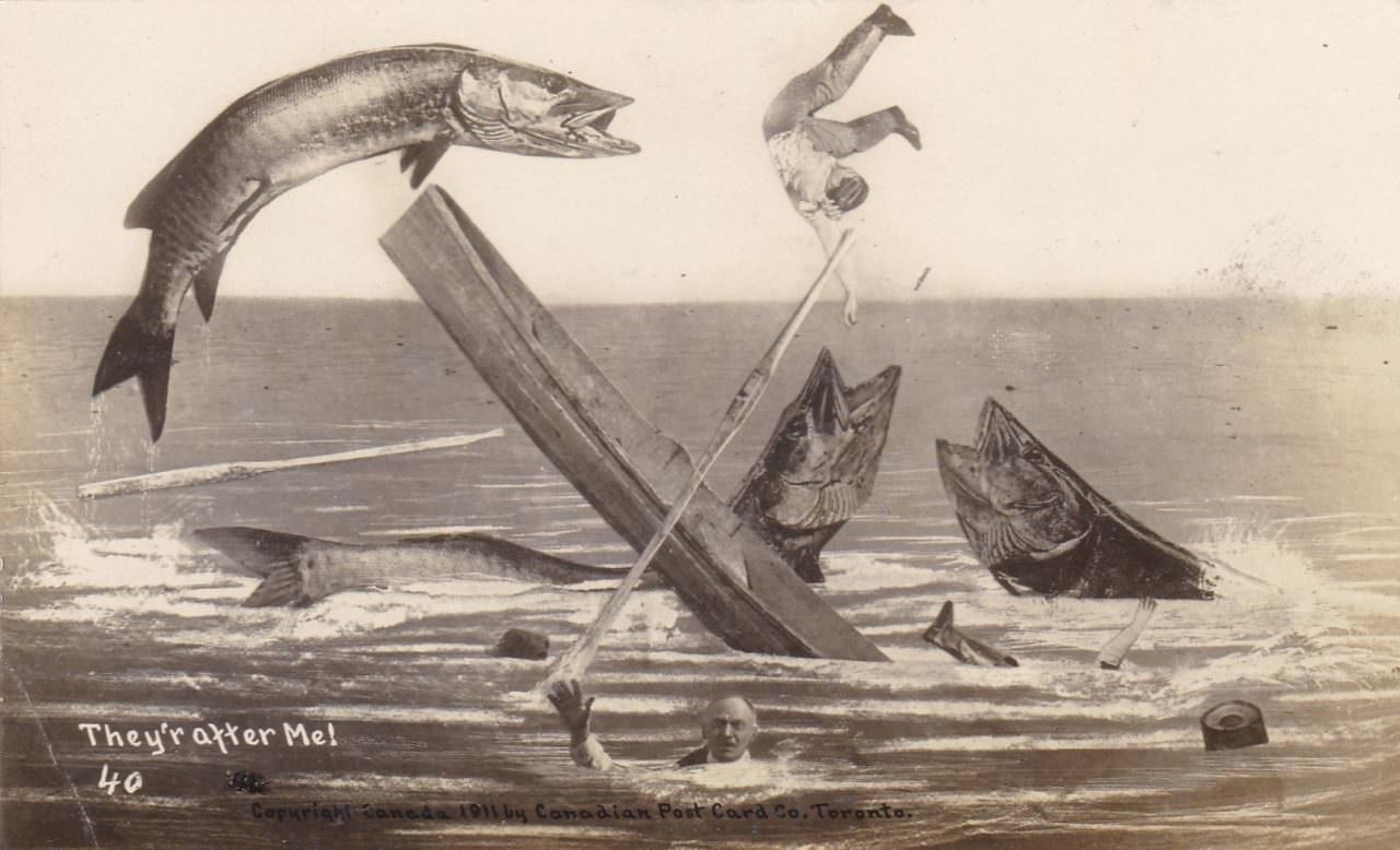 Hilarious Vintage Photos of Men Holding their Fish Funny