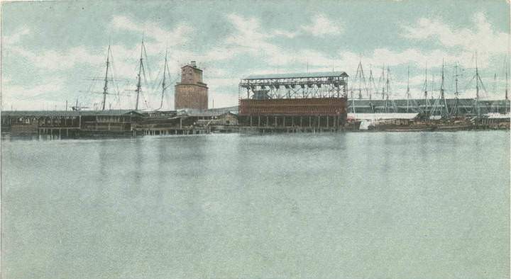 #149 River Front, showing Grain Elevator, Mobile, Alabama, 1900s