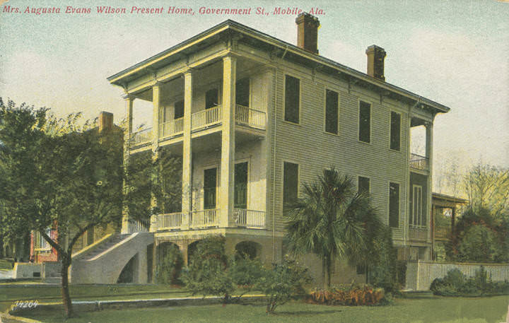 #165 Augusta Evans Wilson Present Home, Government St., Mobile, 1909