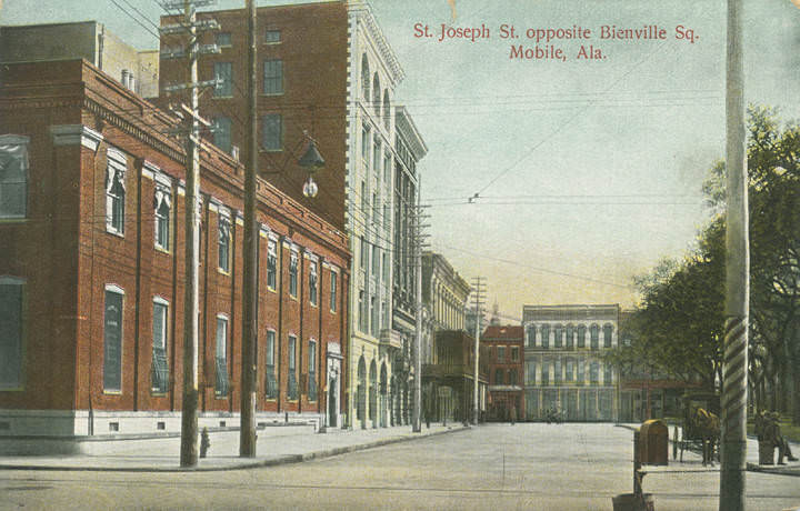 #196 St. Joseph St., opposite Bienville Sq. Mobile, 1907