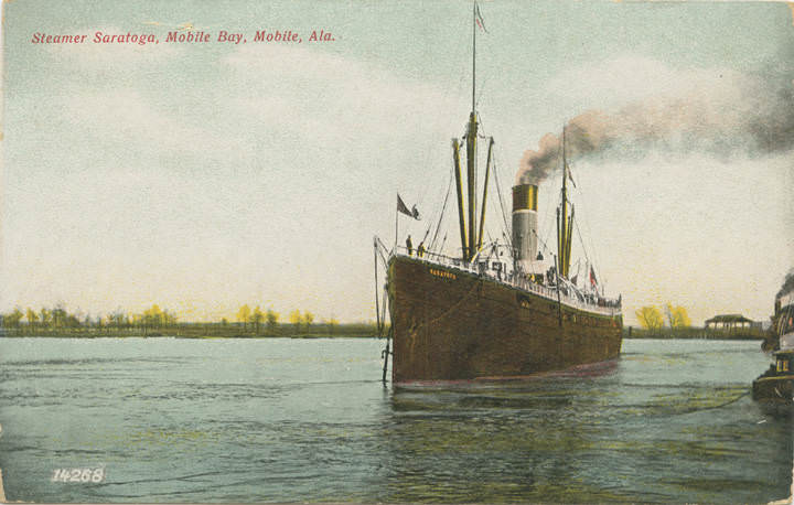 #201 Steamer Saratoga, Mobile Bay, Mobile, 1906