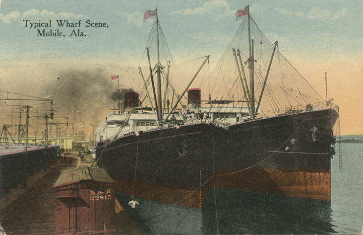 #210 Typical Wharf Scene, Mobile, 1907