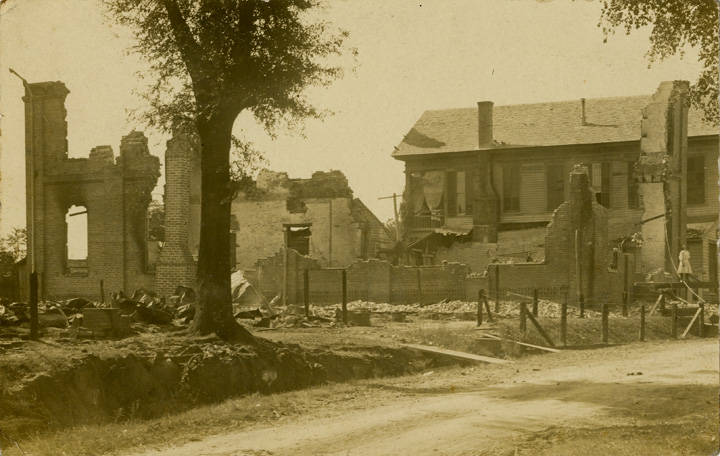 #245 Ruins of a brick building, probably an Odd Fellows Hall in Mobile County, 1903