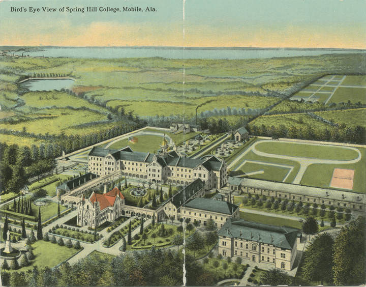 #3 Bird’s Eye View of Spring Hill College, Mobile, 1900s