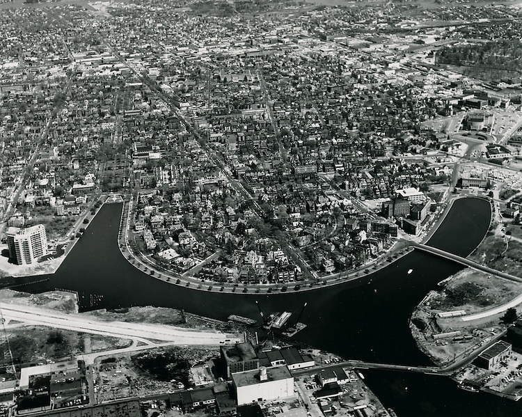 #15 View looking North.Brambleton Avenue bridge under construction, Atlantic City, Norfolk, 1962