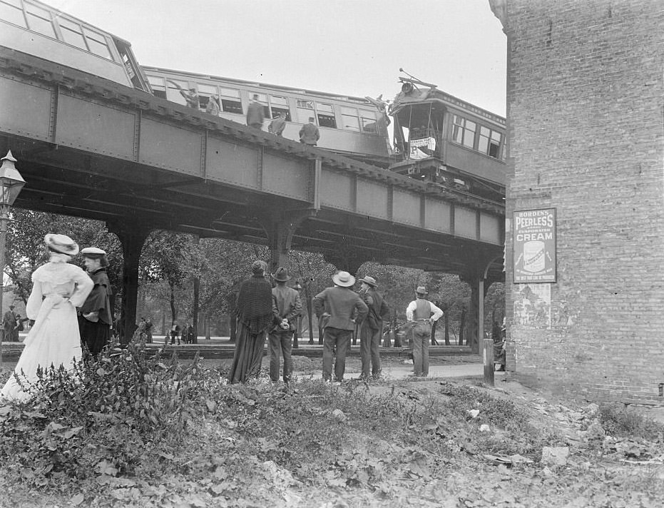 #193 Elevated train accident near Garfield Park, Chicago, Illinois, 1905