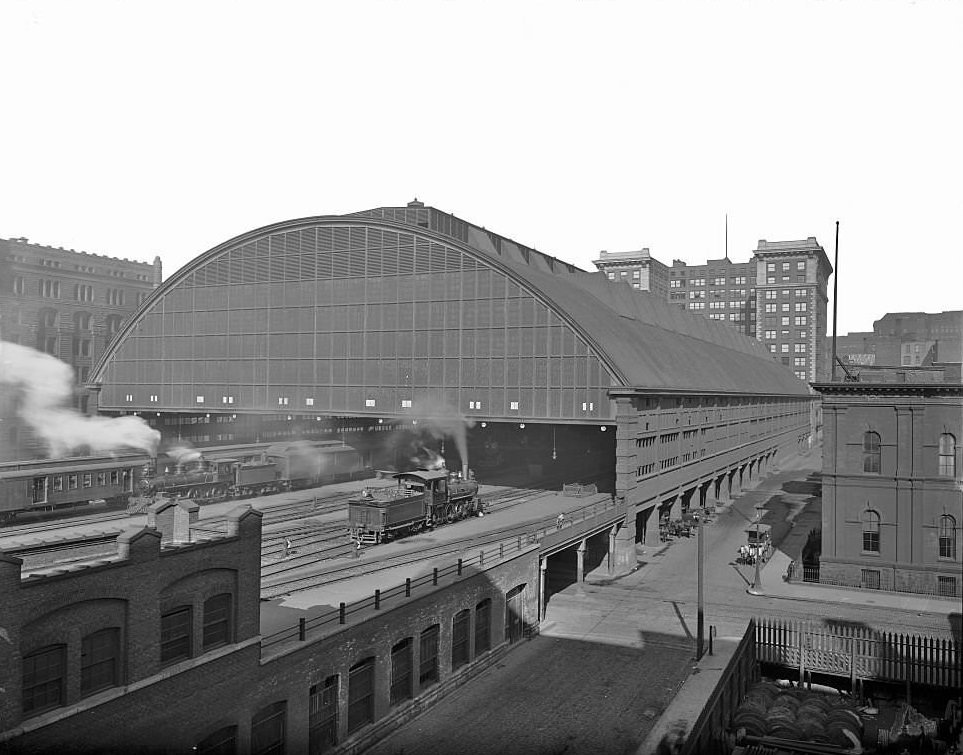 #235 Entrance to train shed at LaSalle Street Station, Chicago, Illinois, 1905