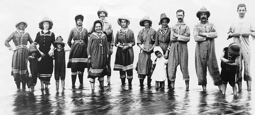 #28 Bathers at the Mobile, AL sea shore, 1901