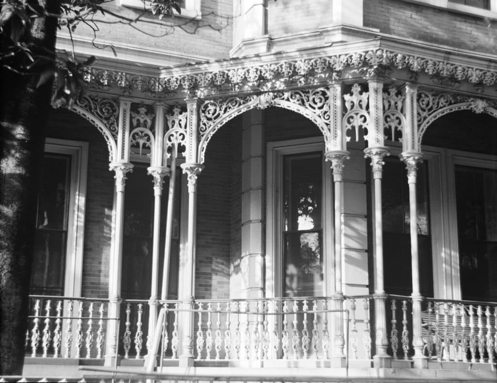 #22 Cast ironwork porch, Mobile, Alabama. Artist Walker Evans.