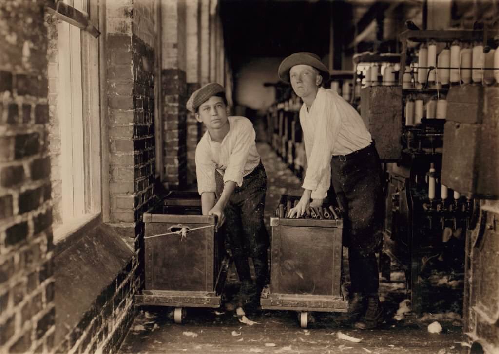 #29 Two Boys Working in Cotton Mill, Mobile, Alabama, 1914