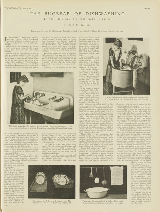 The correct way to do housework: A Photographic Guide to Housework from 1921 Weird