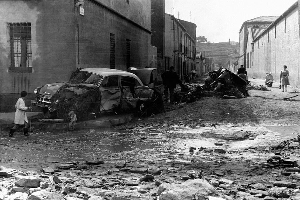 #115 Four Days After The Torrential Rains In Catalonia Which Caused The Death Of Hundreds People And Missing, in Terrassa, Spain, on September 29, 1962.