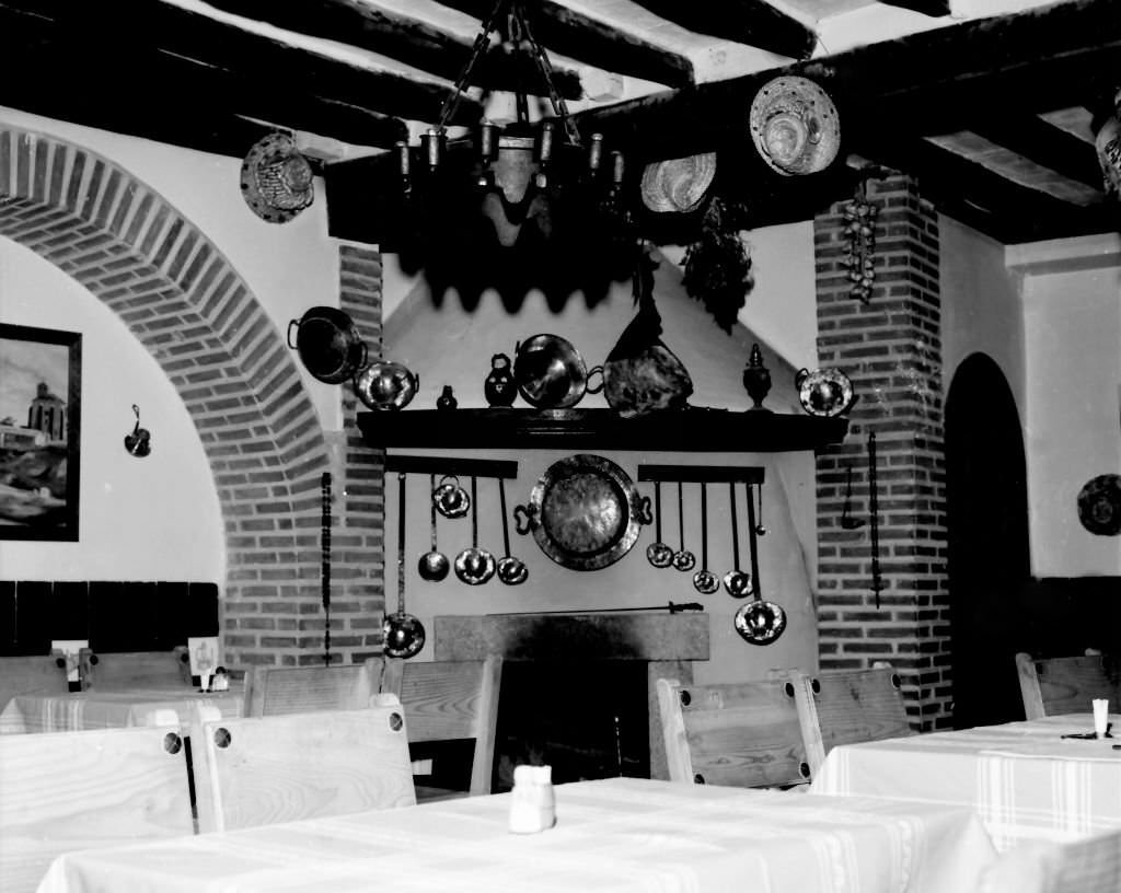 #141 A typical meson , restaurant, in Arevalo, Avila, Castilla y León, Spain, 1963.