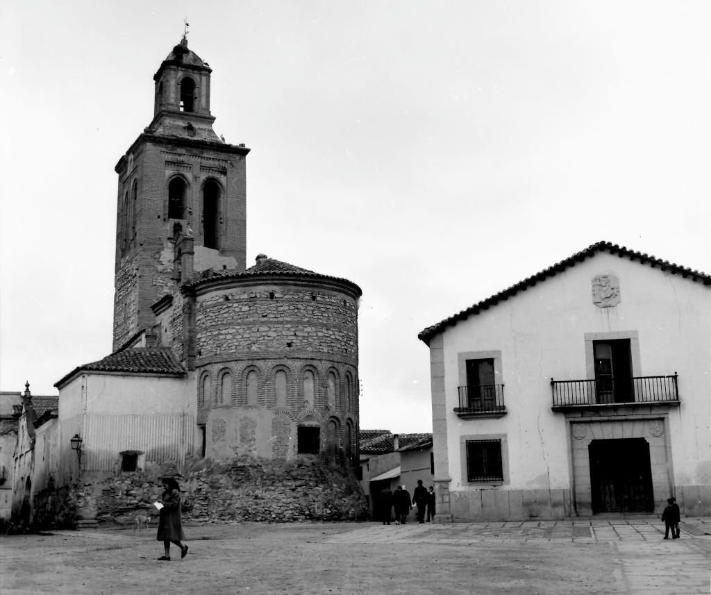 #143 The Church of Santa María la Mayor in Arévalo, a work of Mudejar style built between the end of the 12th century and the beginning of the 13th century, is located in the Plaza de la Villa , Avila, Castilla y León, Spain, 1963.