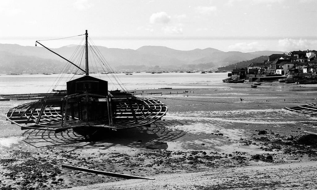 #147 Mussel farm in Combarro, Pontevedra, Galicia, Spain, 1963.