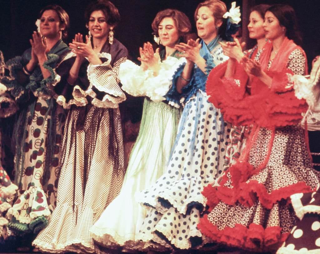 #178 Spanish flamenco dancers, 1964, Granada, Andalusia, Spain.