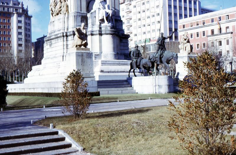 #261 Cervantes’ monument, España square, Madrid, January 1963