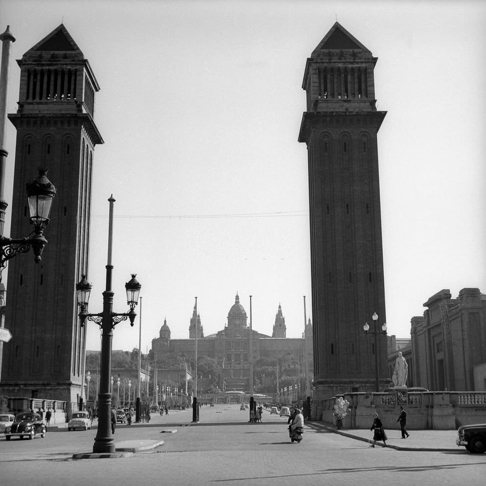 #31 Venetian Towers at Plaza de España, Barcelona 1961.