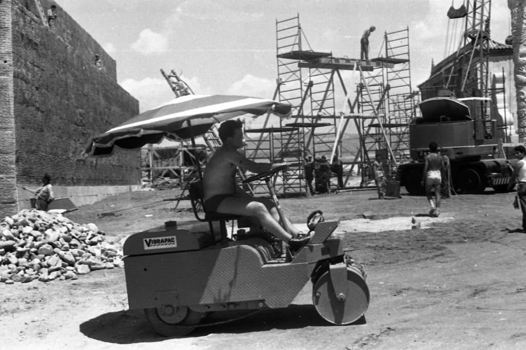 #98 Europa Press journalists visit the sets of the film “55 Days in Peking” in Las Rozas, Madrid, 1960
