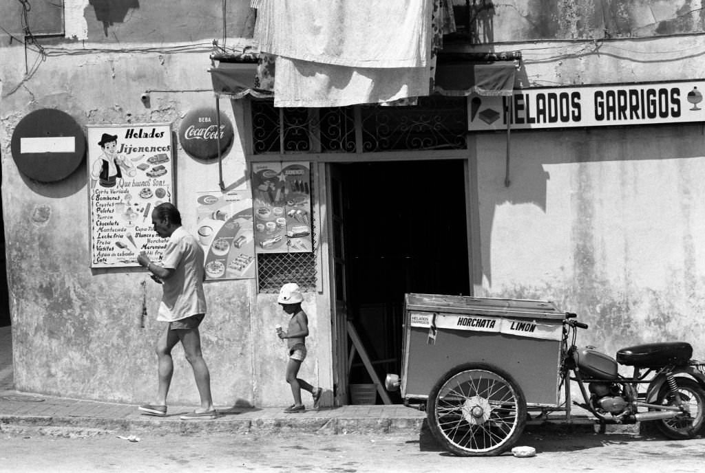 #118 Shop of an ice cream parlor in Villajoyosa, Spain, September 4, 1977.