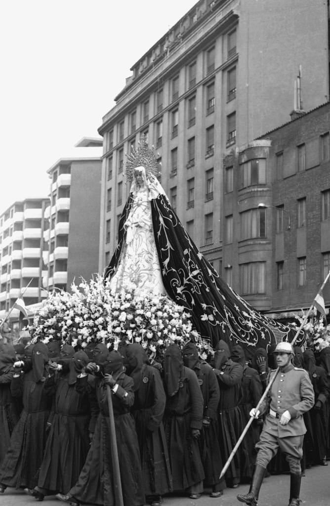#175 Procession of Holy Week in Madrid, Spain, 1976.