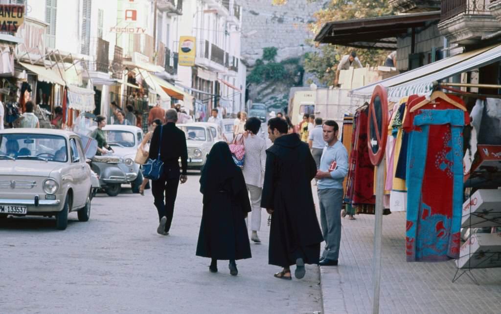 #177 Tourists in San Antonio, Ibiza, Balearic Islands, 1976.
