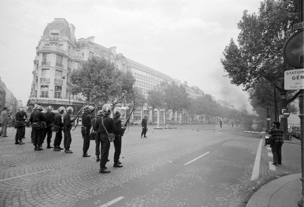 #191 Violent demonstration during the trial of 16 Basque nationalists in Burgos, Spain, September 28, 1975.