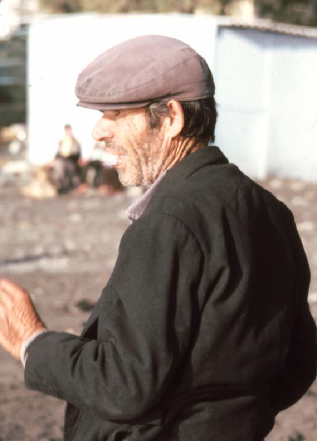 #227 Beach spectator at morning fishing, Almuñécar, 1977