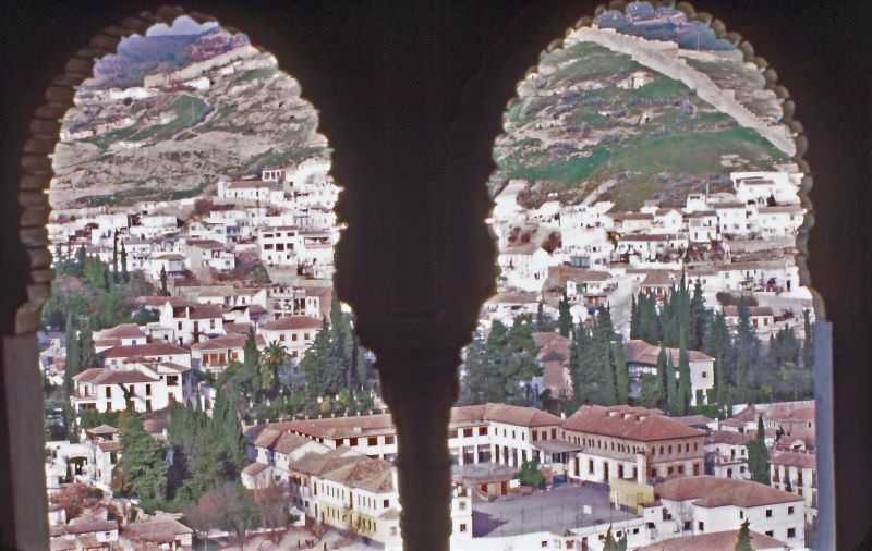 #237 View from Oratory Alhambra, Sacromonte, Granada, Andalusia, 1977