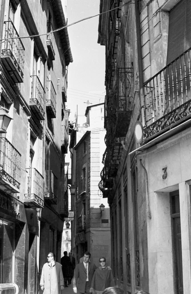 #52 A typical little street of Toledo, 1974, Castilla La Mancha Spain.