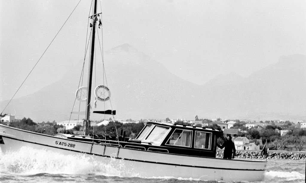 #60 Spanish dancer Antonio Gades on his boat, Valencia, Spain, 1973