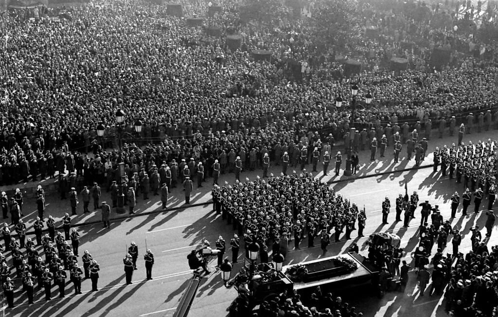 #71 Burial of Francisco Franco in the Plaza de Oriente, Madrid, Spain, 1975.