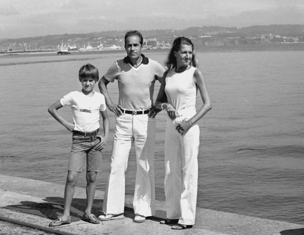 #156 Spanish soccer player Luis Suarez and family, 1980, La Coruna, Spain.