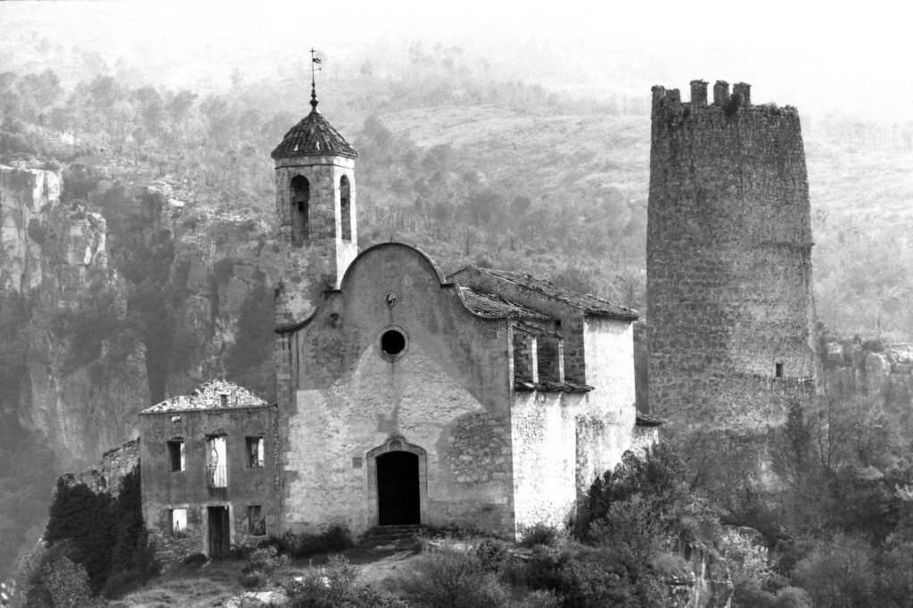 #49 Ruins of the Church of Santa Perpetua de Gaia, in 1982, in Catalonia, Spain.