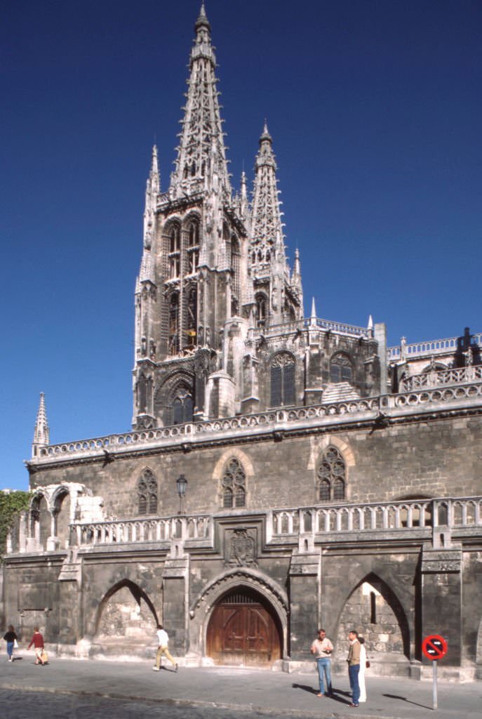 #64 The Cathedral of Saint Mary of Burgos, in October 1985, Spain.