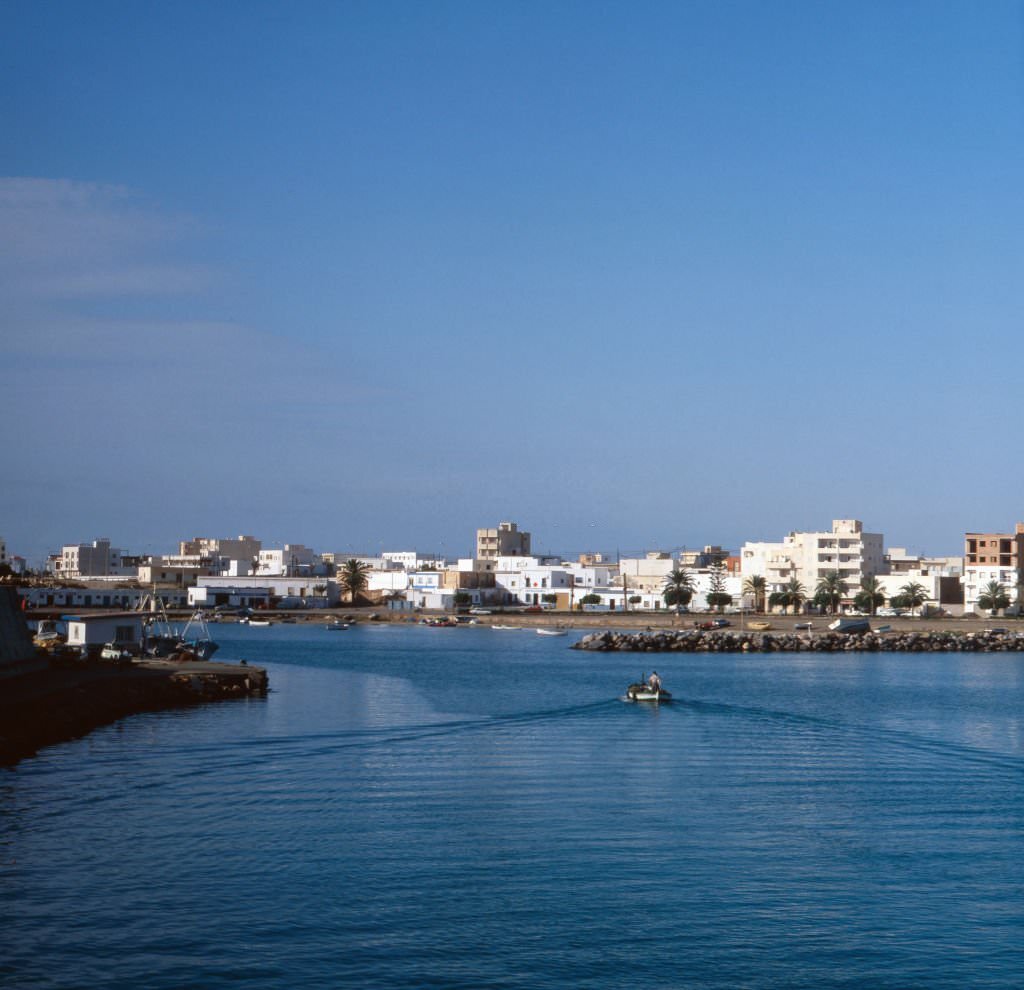 #97 The fishing port of Roquetas de Mar, Andalusia, Spain 1980.