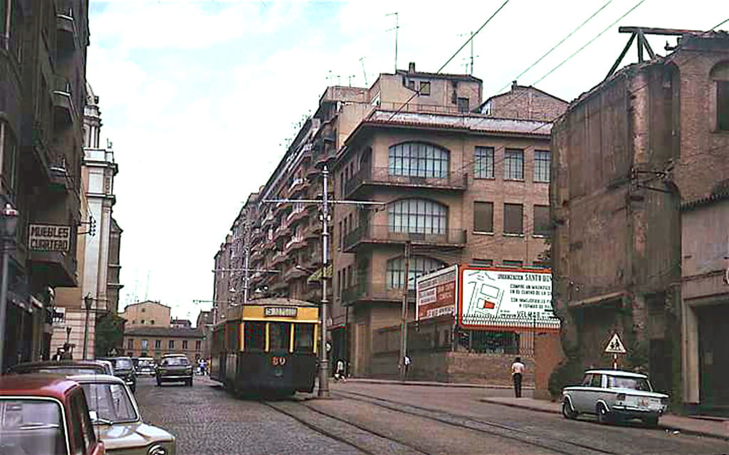#150 View of General Franco street, corner with Santa Inés, in July 1971.