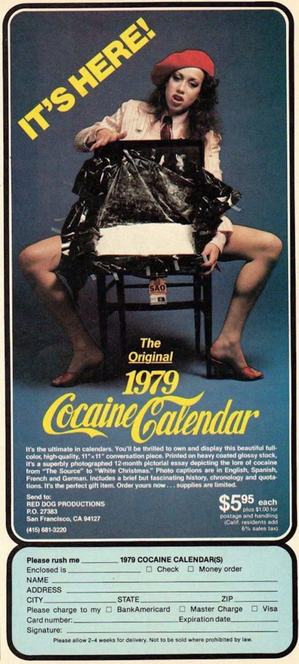 A Weird 1979 Cocaine Calendar Published in San Francisco Weird