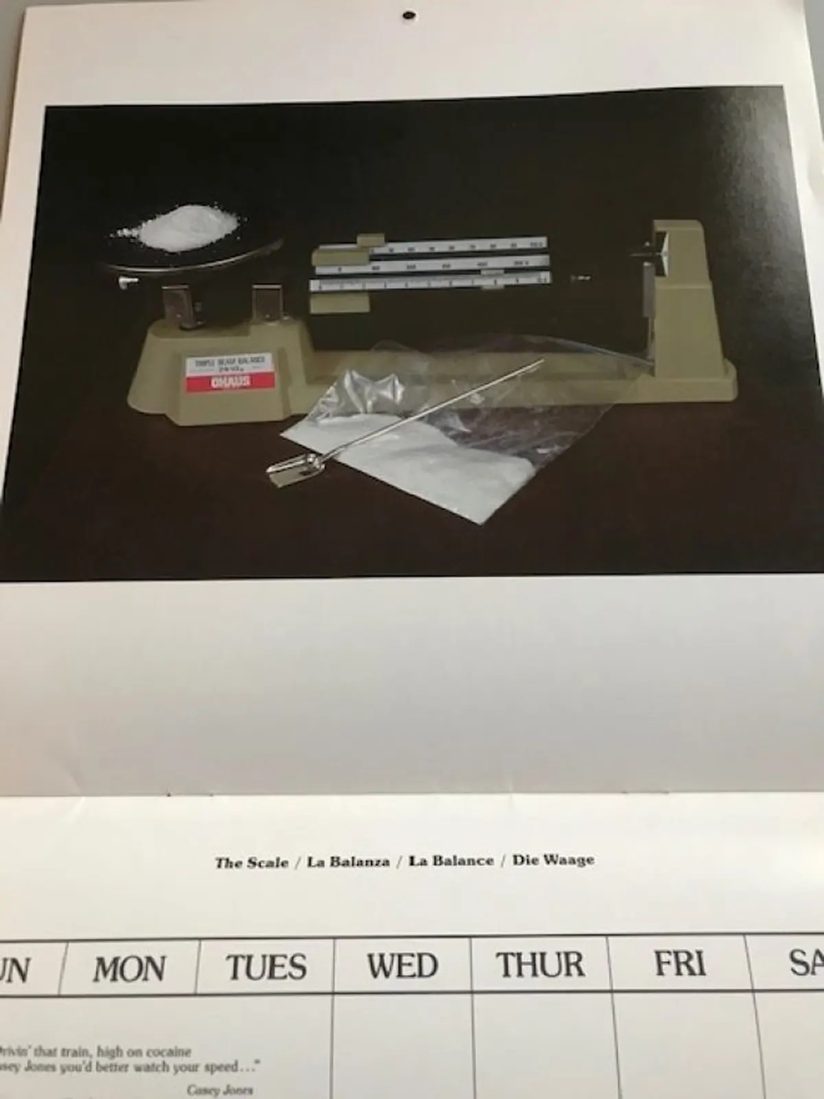 A Weird 1979 Cocaine Calendar Published in San Francisco Weird