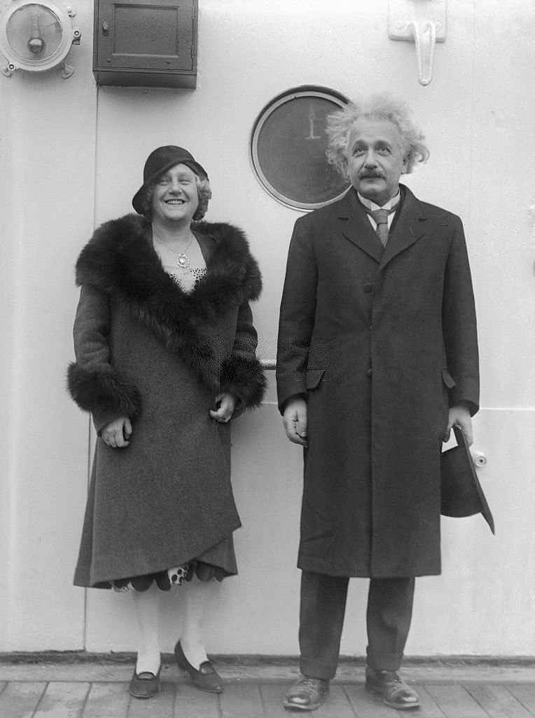 #108 Albert Einstein with Maria Jeritza at New York’s Metropolitan Opera.