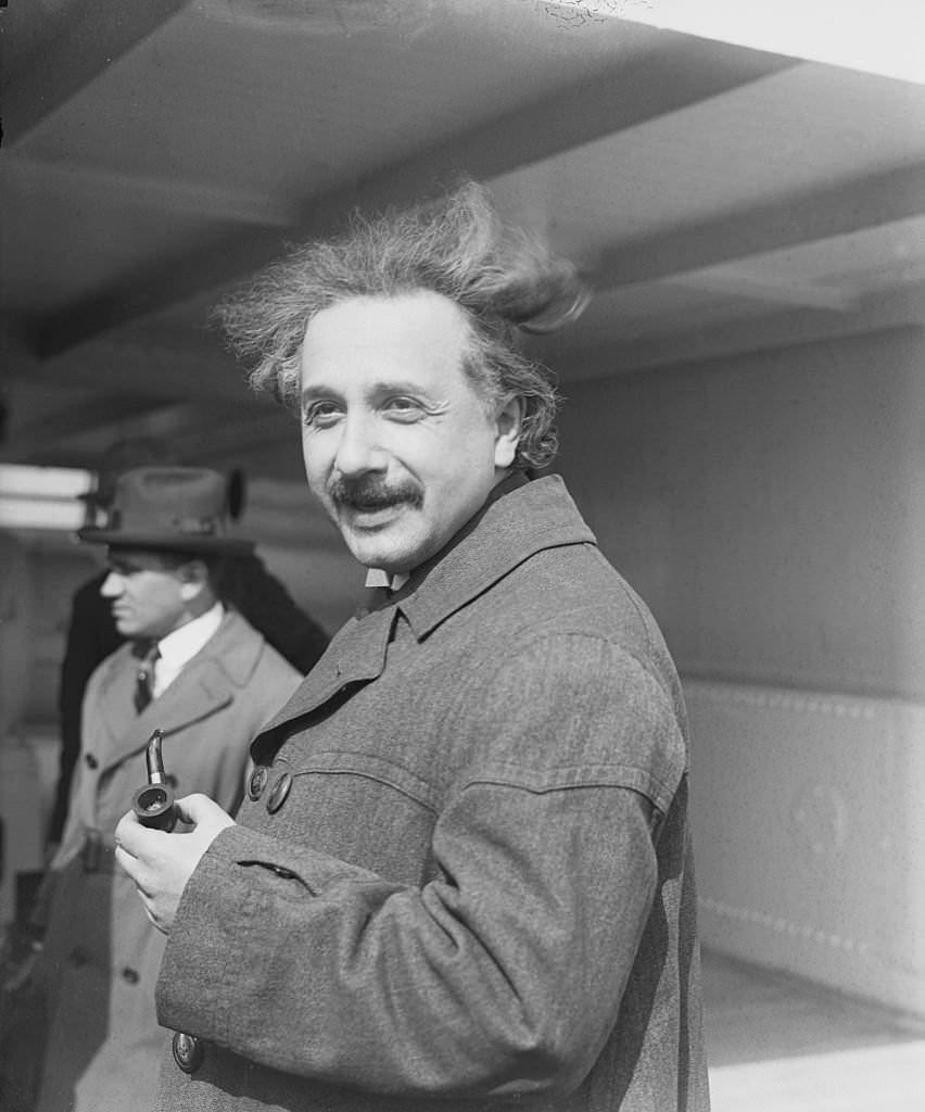 #9 Albert Einstein Holding a Pipe