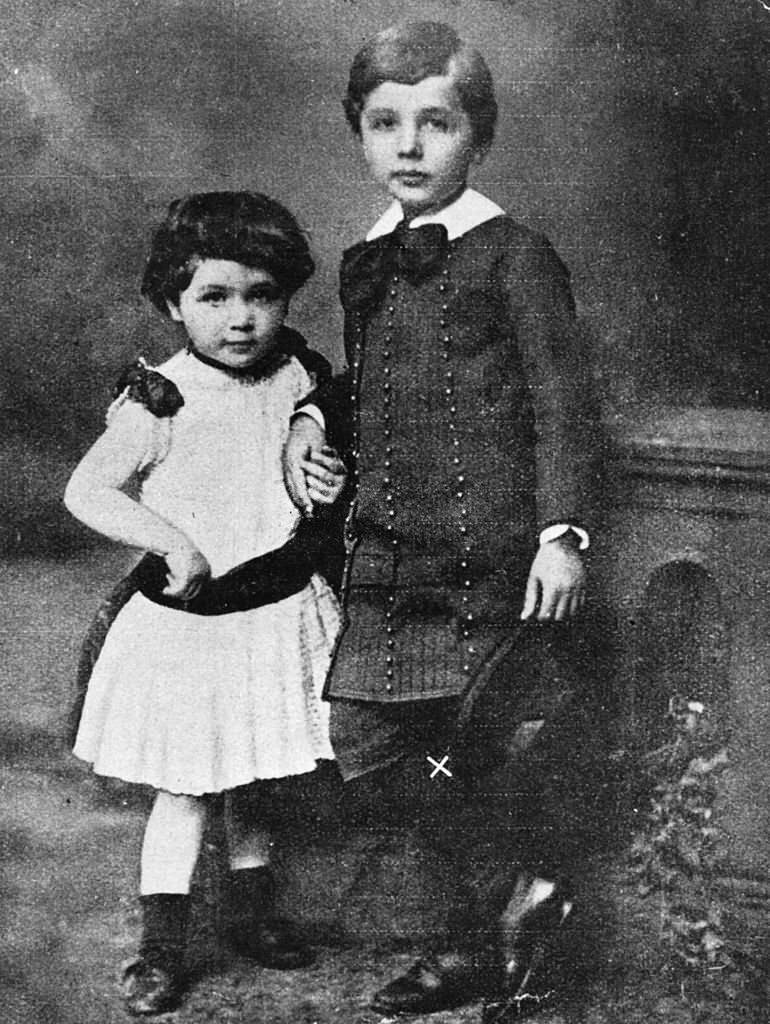 #23 Einstein with his siser Maja when he was 6-year-old