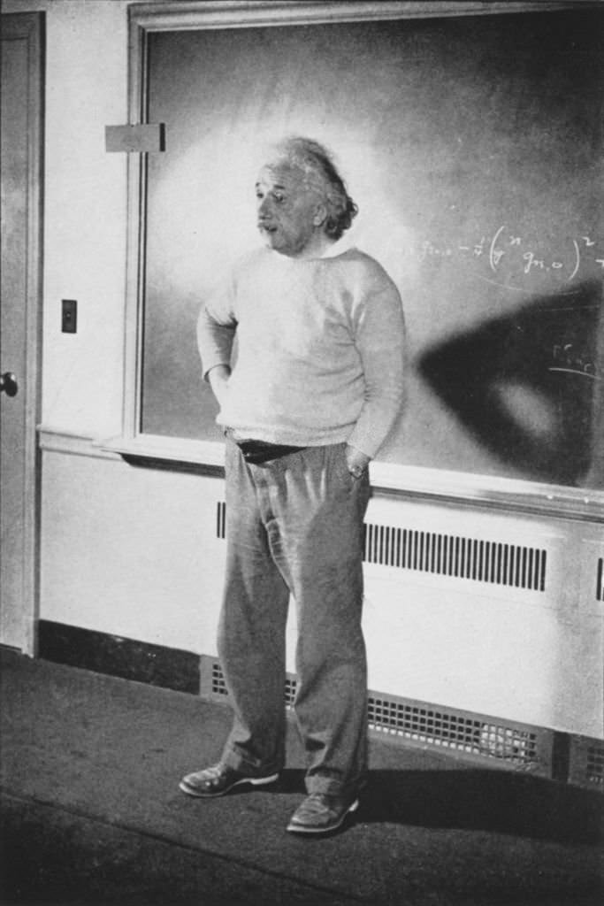 #27 Albert Einstein in his study at Institute of Advanced Study, Princeton, 1940
