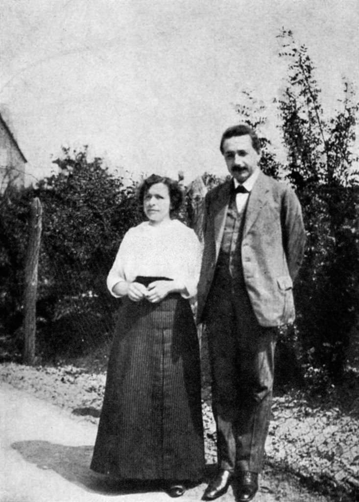 #58 Albert Einstein with his first wife Mileva, 1905.
