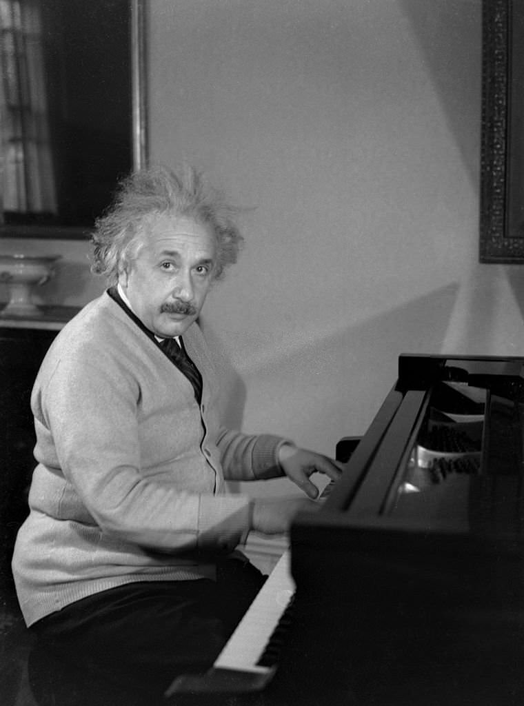 #94 Albert Einstein playing Piano