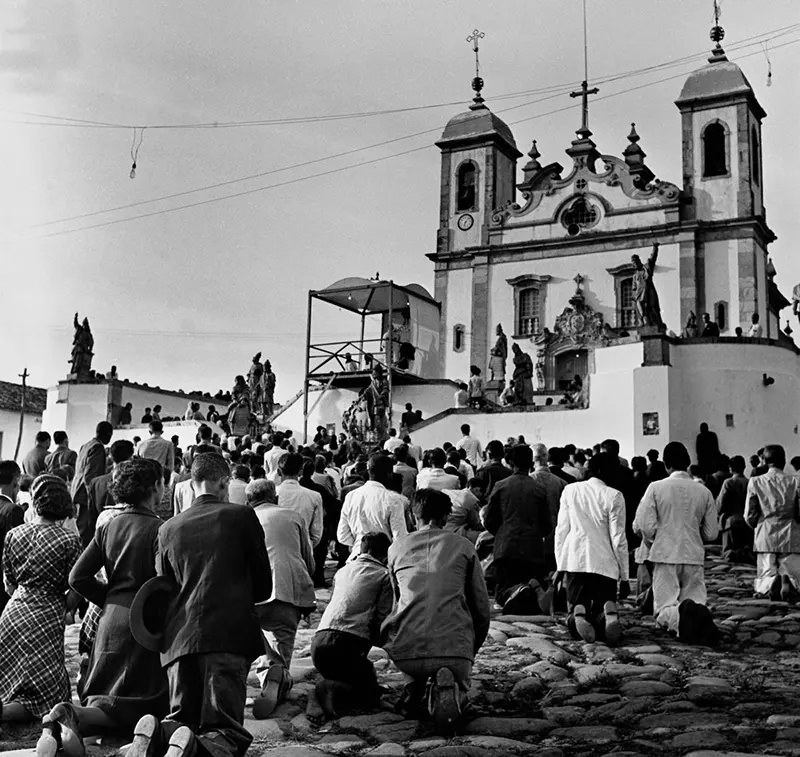 #14 Worshippers approach Bom Jesus do Matozinhos Church on their knees.
