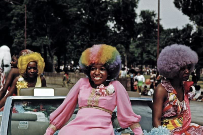 #48 Women in wigs at the Bud Billiken Parade.