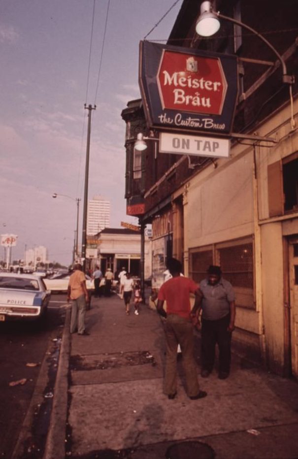 #56 Street scene on 47th Street in South Side Chicago, a busy area where many small Black businesses are located.