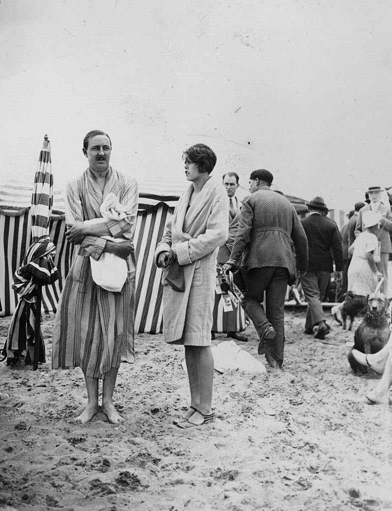 #112 Major Coats and Madame Le Tellier, amongst the fashionable society set holidaying in Deauville, 1927