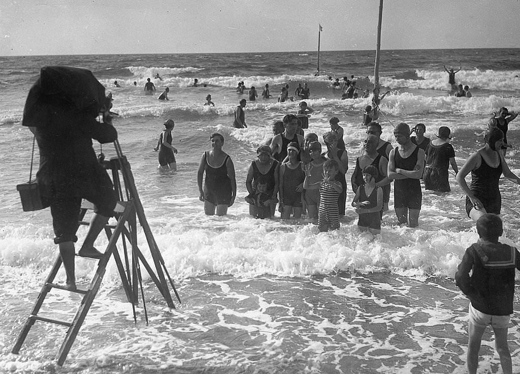 #57 One of the main attractions in the French bathing resort Deauville, 1900